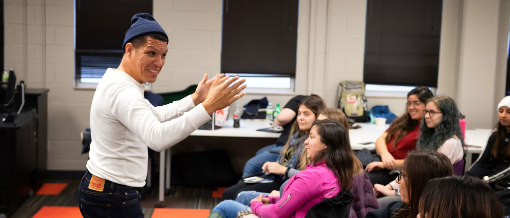 This engagement includes students from Latinx Literature classes, as well as other students and faculty from the Latinx Studies department.