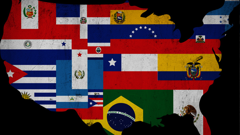 Latina American flags in the United States